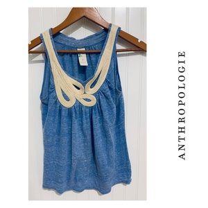 Anthropologie braided rope trim Top S